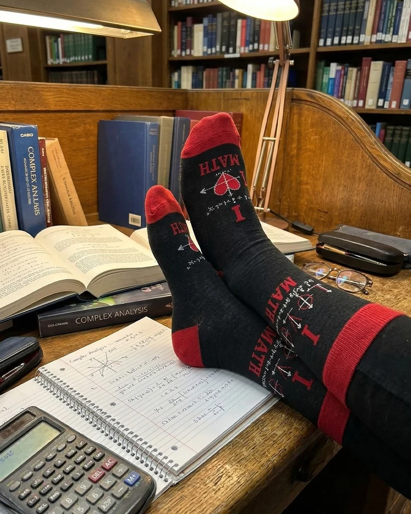 I Love Math Socks School Nerd Edition