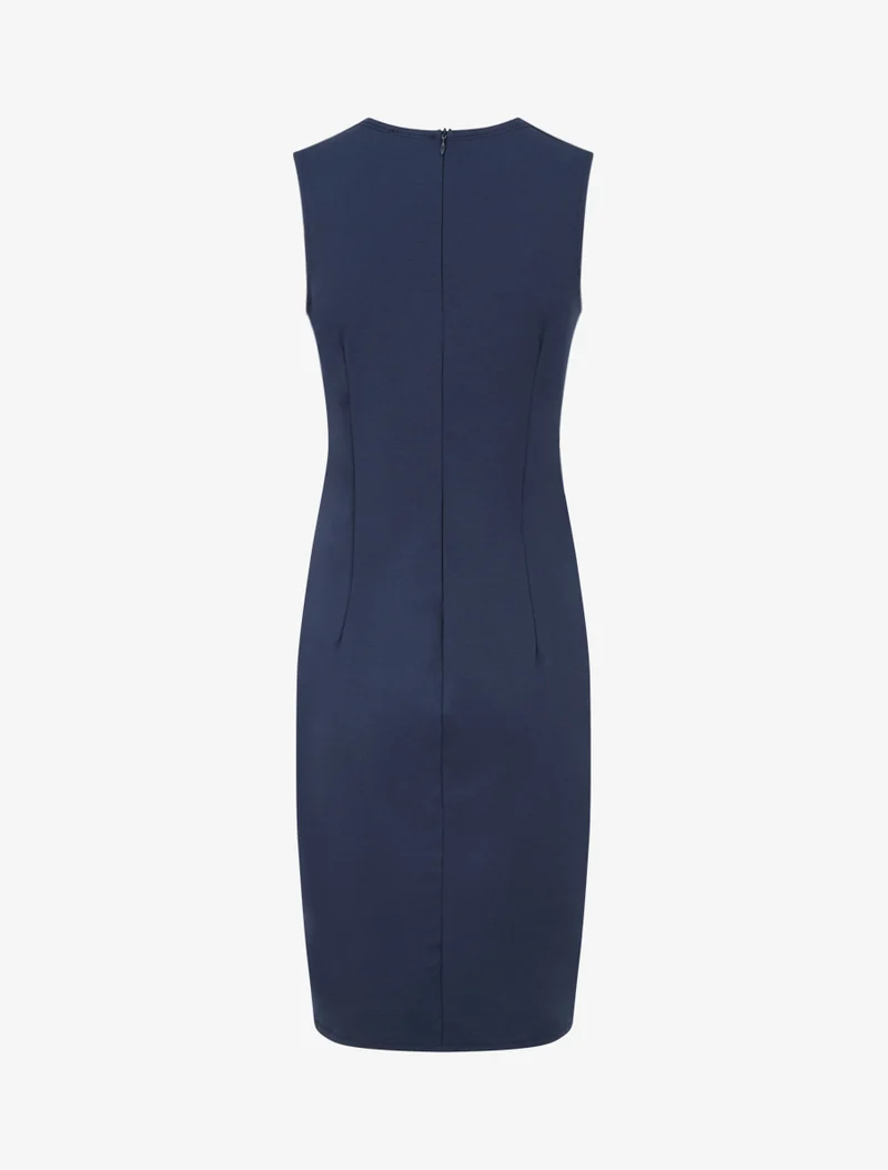 Ärmelloses Wickelkleid - Marine