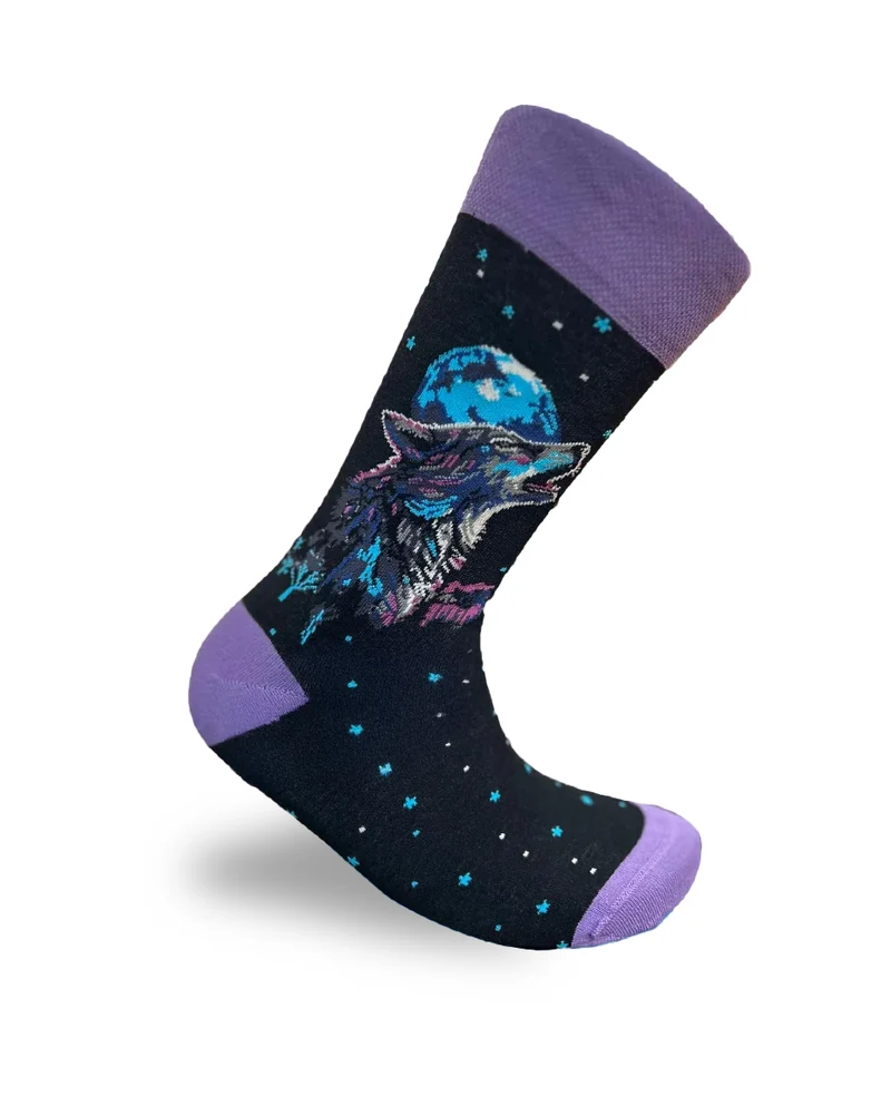 Wolf in the Night Socks Wild Nature Edition