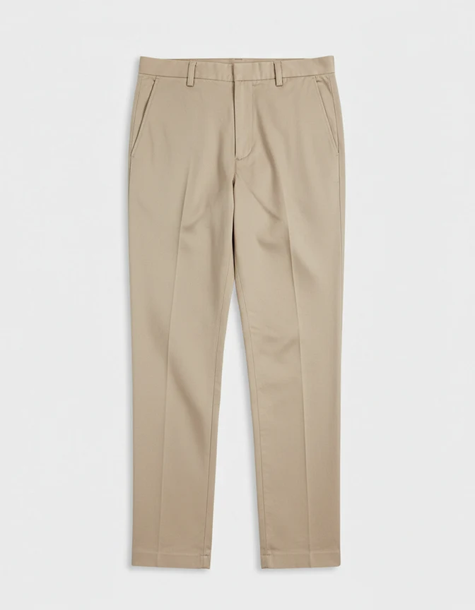 Chino Geofrey en twill de coton beige