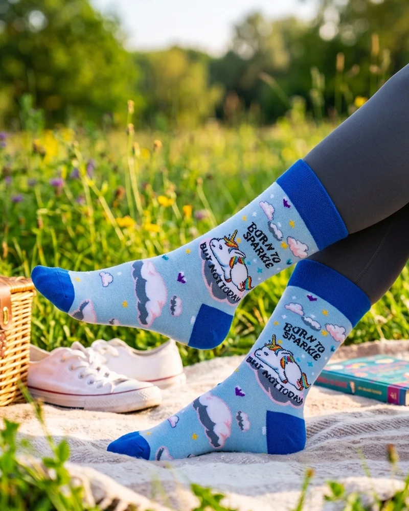 Born to Sparkle Socks Glitter Personality Series