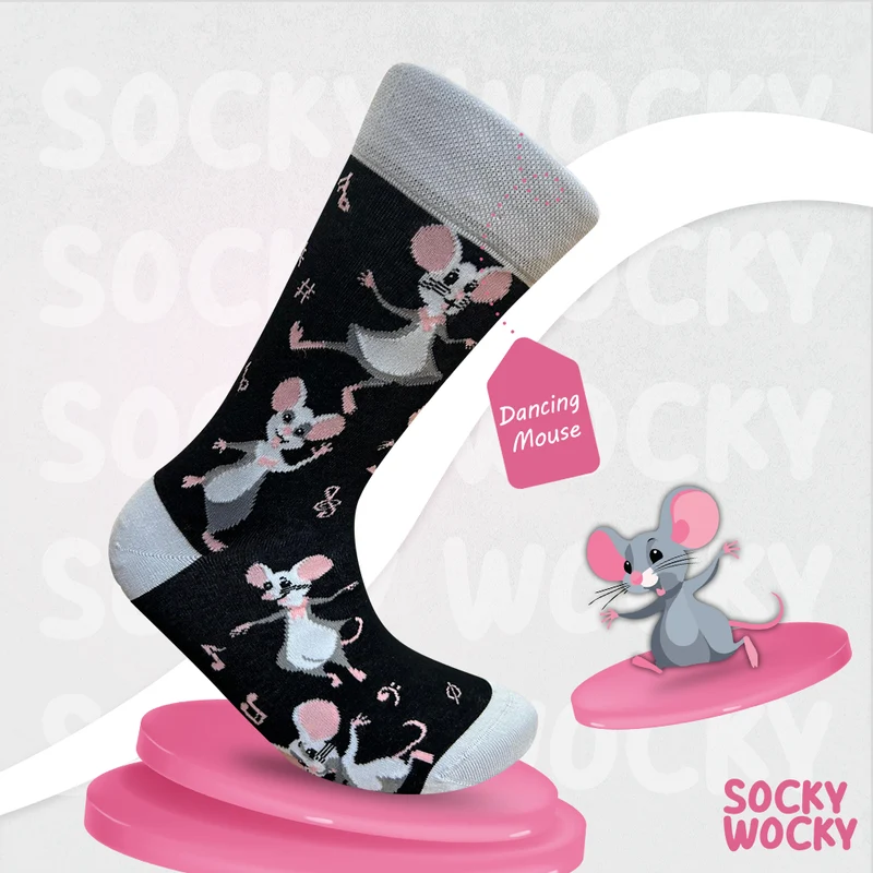 Dancing Mouse Socks Cute Animal Edition