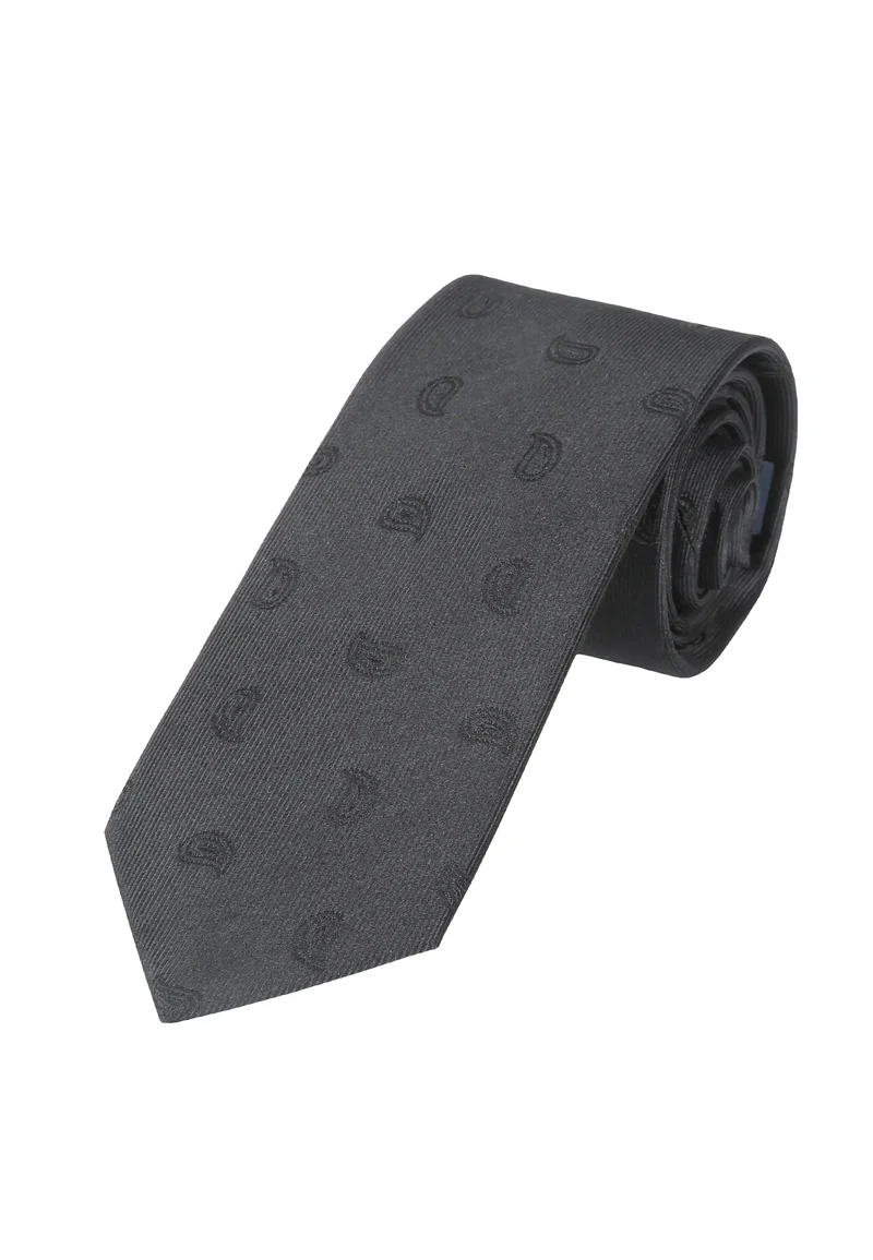 Trauerkrawatte Herren aus Seide - Schwarz (7,0 - 7,5 cm)