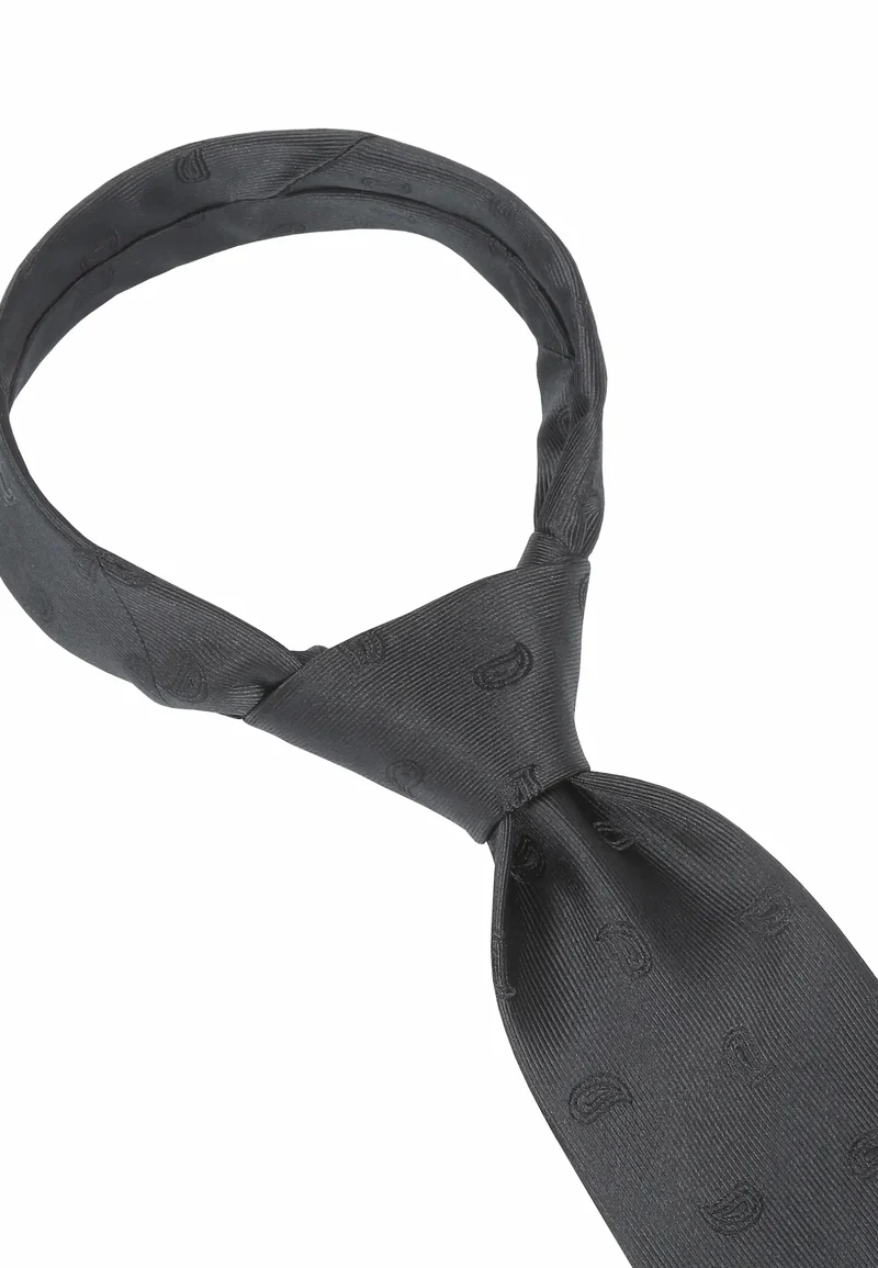 Trauerkrawatte Herren aus Seide - Schwarz (8,0 cm) Überlänge