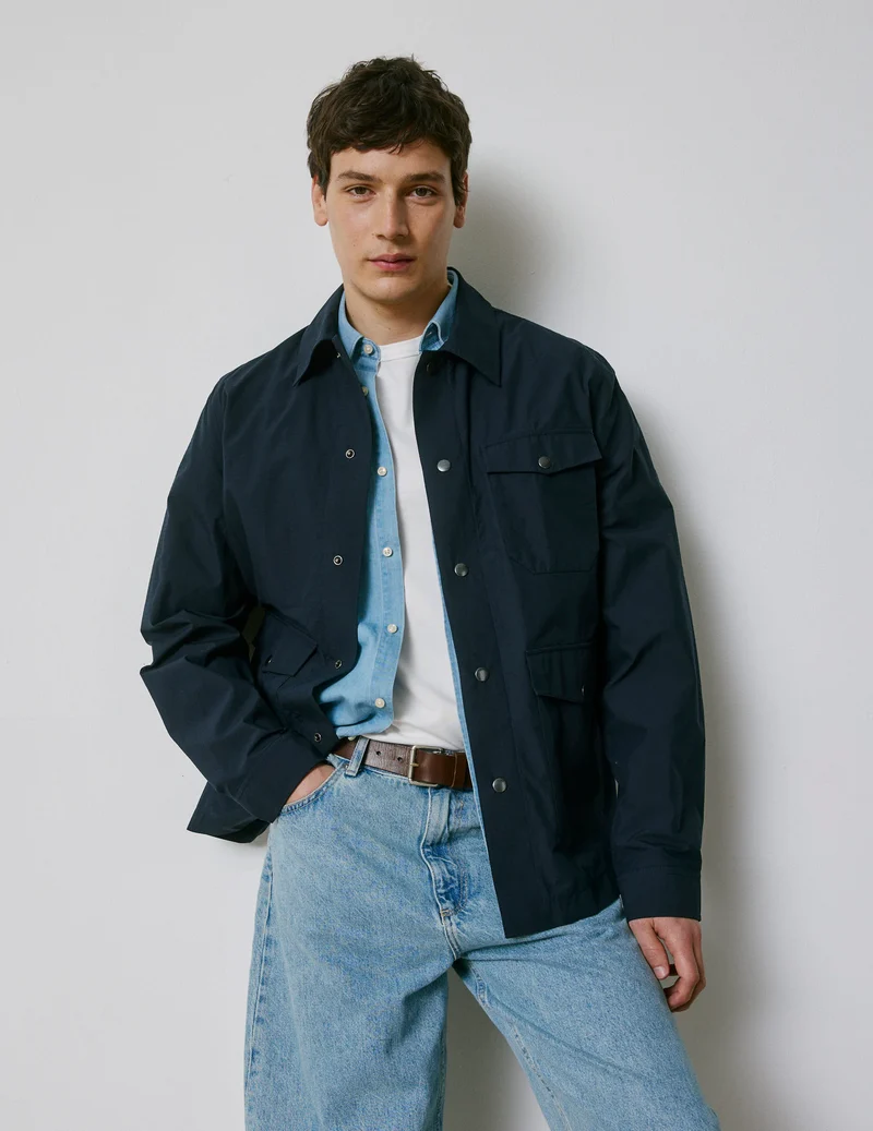 Blouson Melvin en ripstop marine