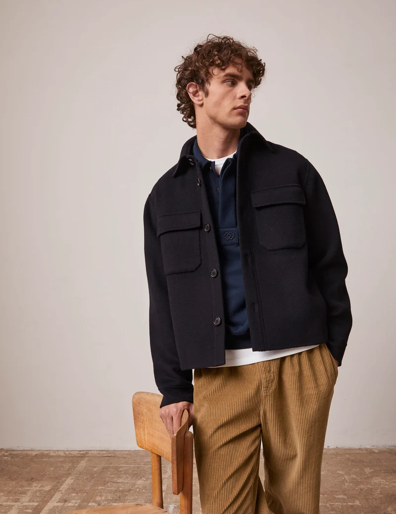 Veste Inoa en laine marine
