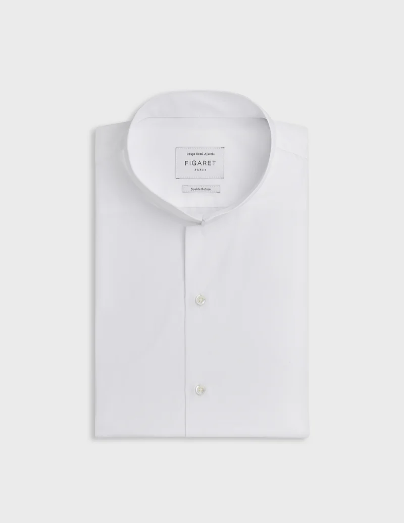 Chemise semi-ajustée blanche