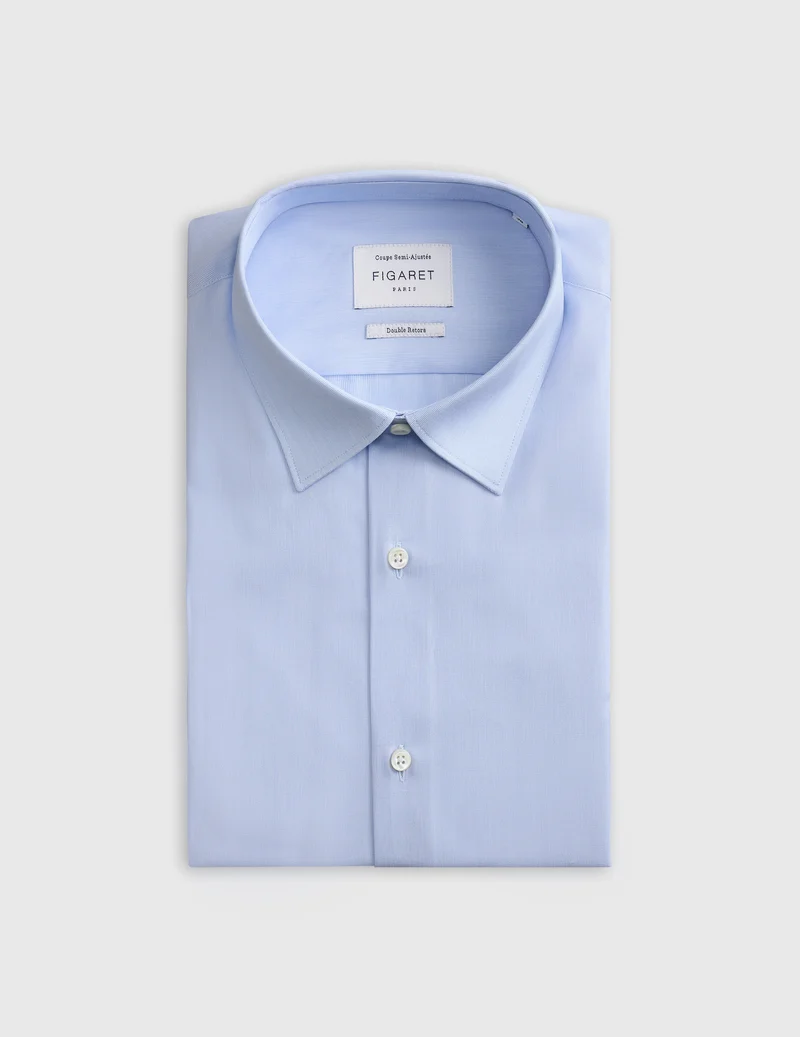 Chemise Semi-ajustée rayée bleue