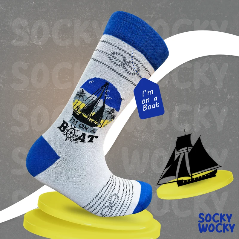 I’m on a Boat Socks Ocean Travel Edition