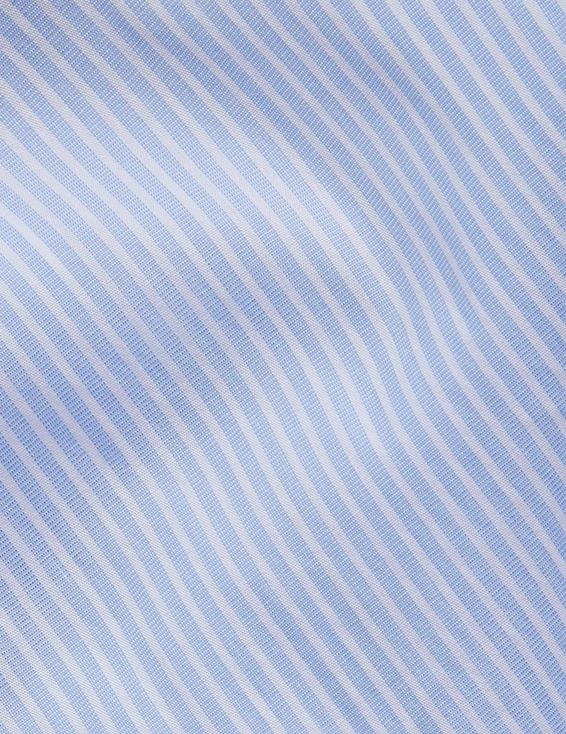 Chemise Semi-ajustée stretch rayée bleue