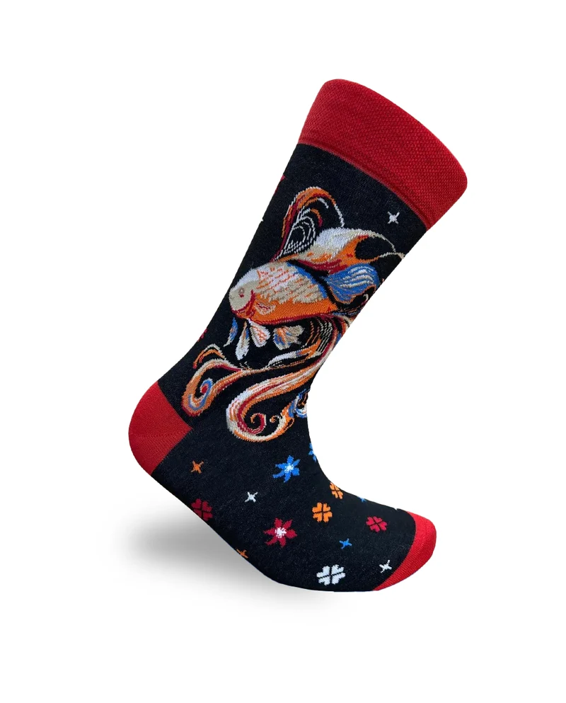 Lucky Fish Socks Asian Symbol Series