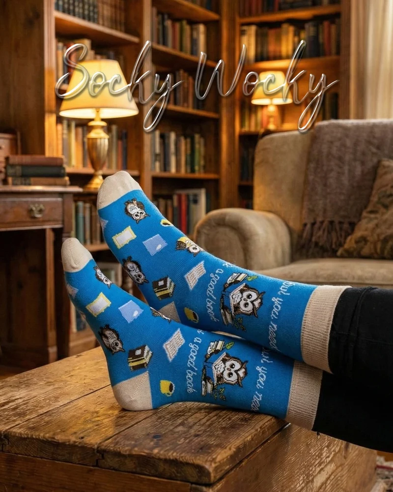 Owl You Need is a Good Book Socks Reading Lover Series