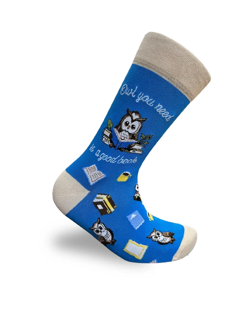 Owl You Need is a Good Book Socks Reading Lover Series
