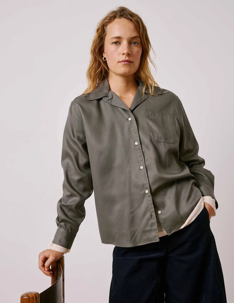 Chemise Nancy en lyocell vert