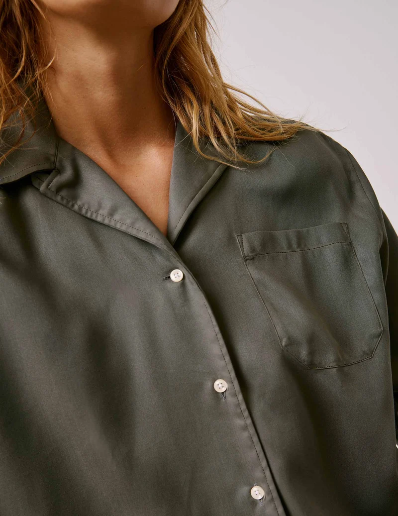 Chemise Nancy en lyocell vert