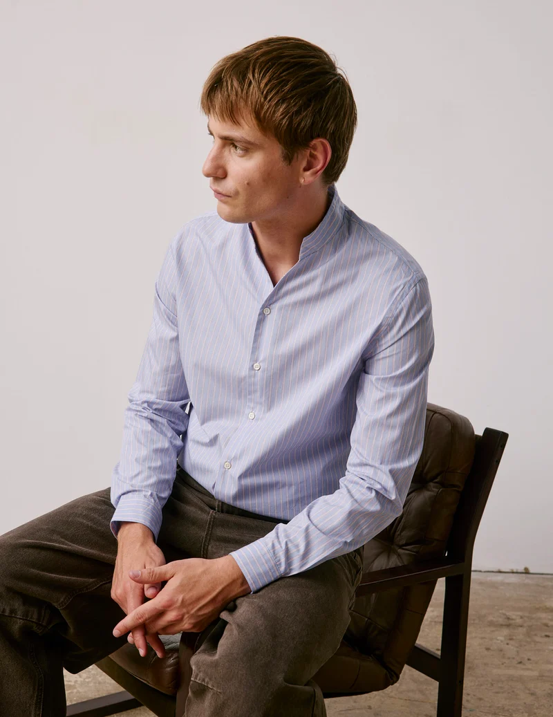 Chemise Carl bleue rayée