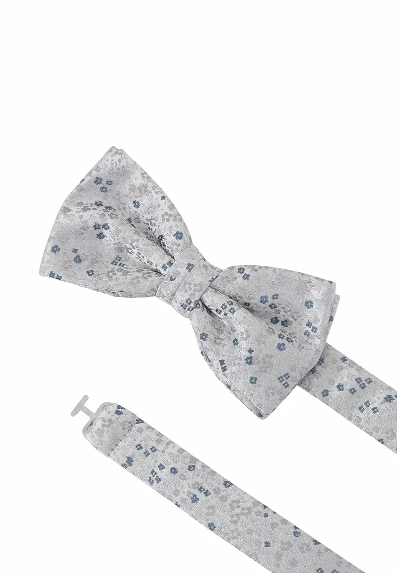 Fliege & Einstecktuch Set aus Seide – Florales Muster