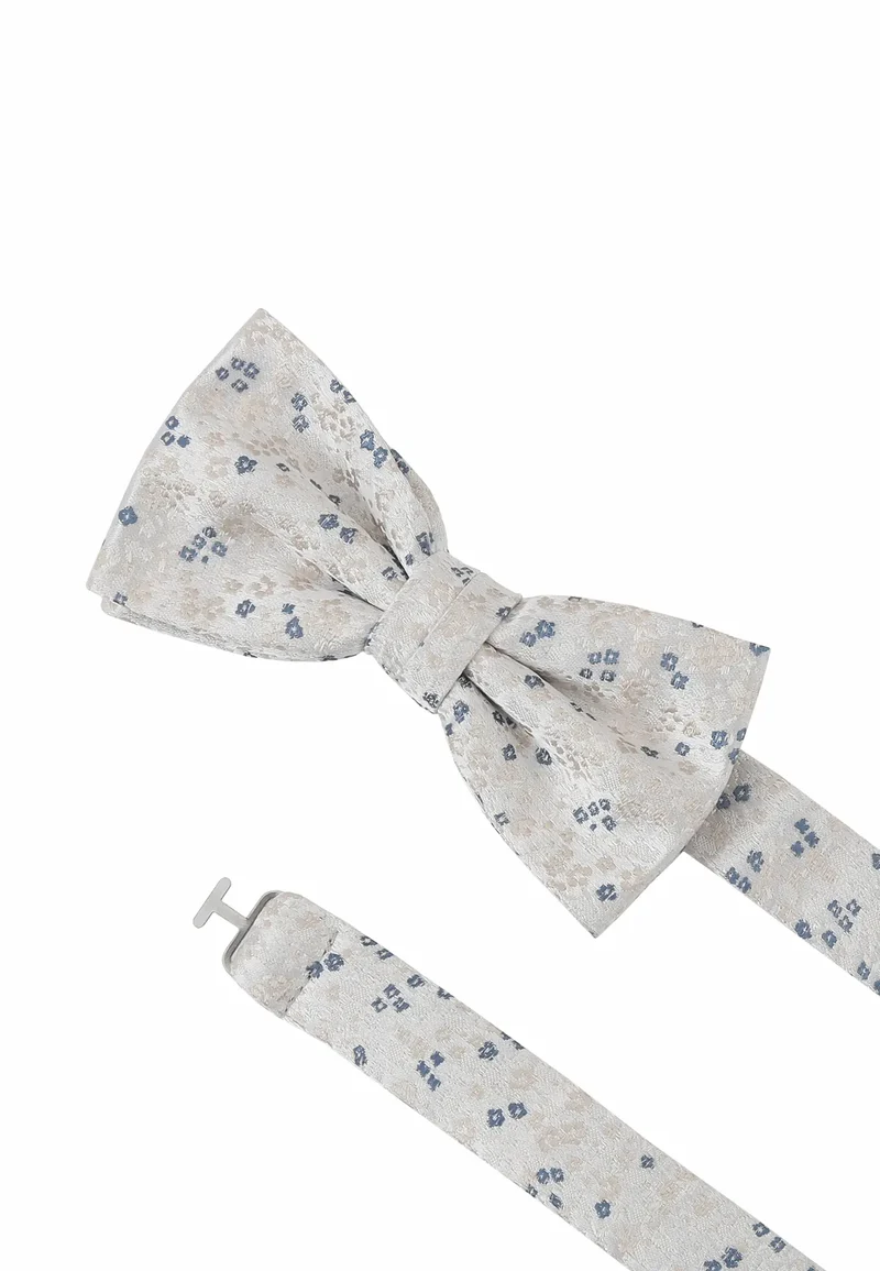 Fliege & Einstecktuch Set aus Seide – Florales Muster