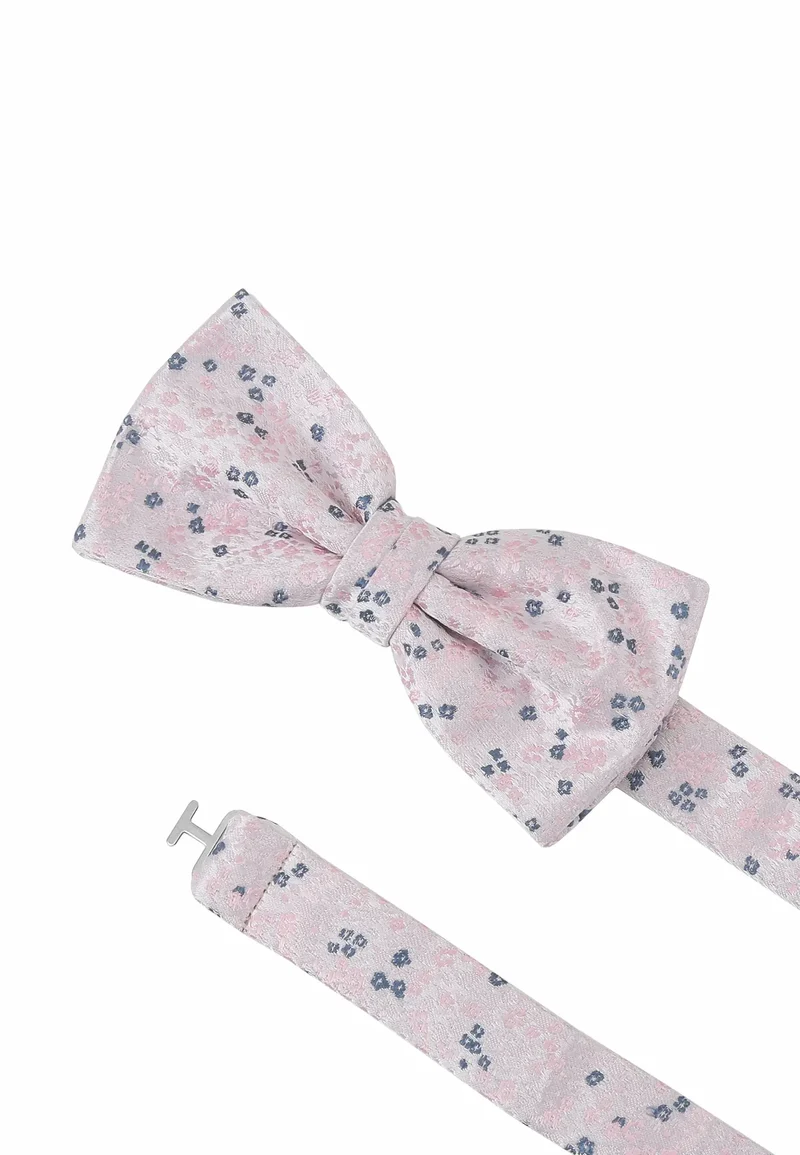 Fliege & Einstecktuch Set aus Seide – Florales Muster