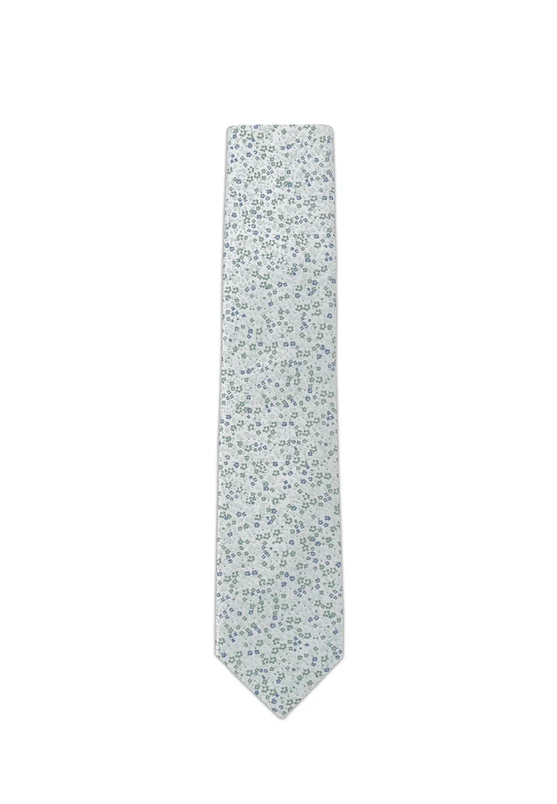 Krawatte Herren aus Seide – Florales Muster (7,0 - 7,5 cm)