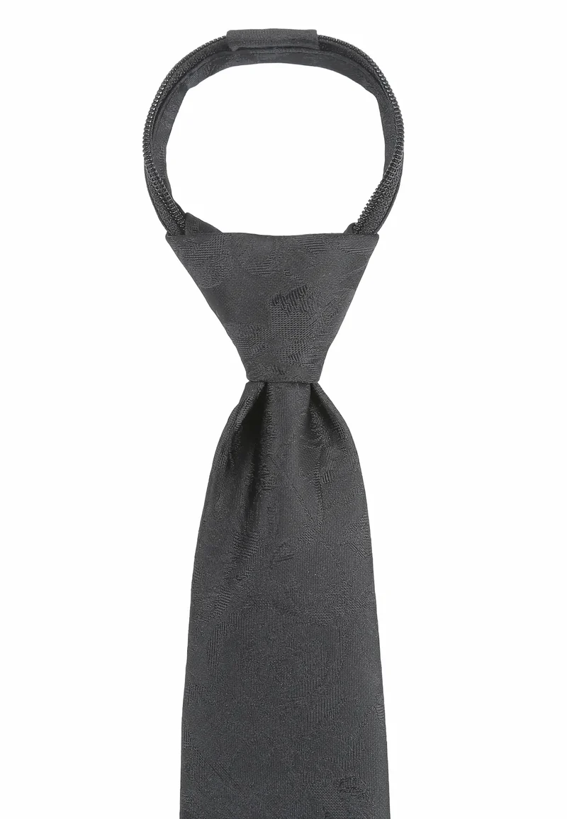 Zip Trauerkrawatte Schwarz - (7,0 - 7,5cm)