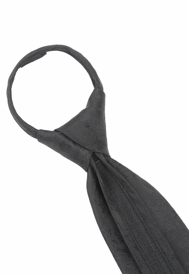 Zip Trauerkrawatte Schwarz - (7,0 - 7,5cm)