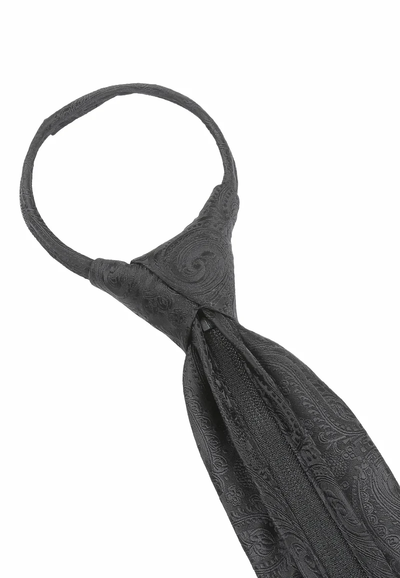 Zip Trauerkrawatte Schwarz - (7,0 - 7,5cm)