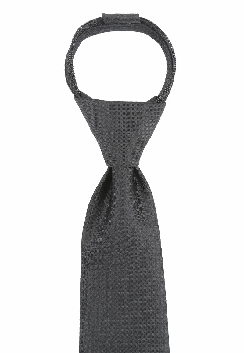Zip Trauerkrawatte Schwarz - (7,0 - 7,5cm)