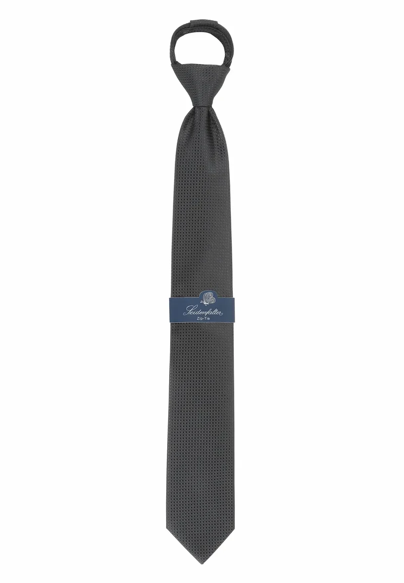 Zip Trauerkrawatte Schwarz - (7,0 - 7,5cm)