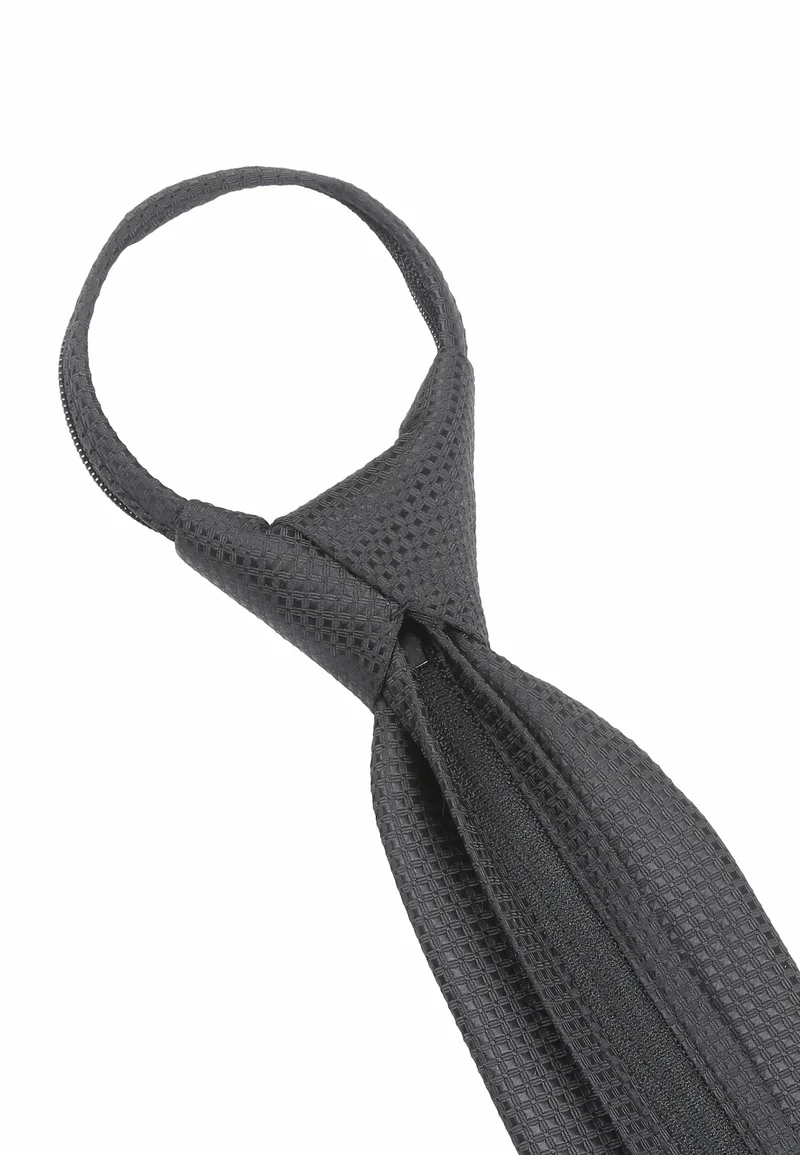 Zip Trauerkrawatte Schwarz - (7,0 - 7,5cm)