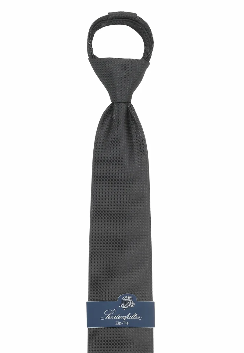 Zip Trauerkrawatte Schwarz - (7,0 - 7,5cm)