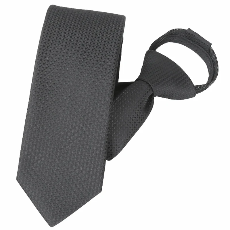 Zip Trauerkrawatte Schwarz - (7,0 - 7,5cm)