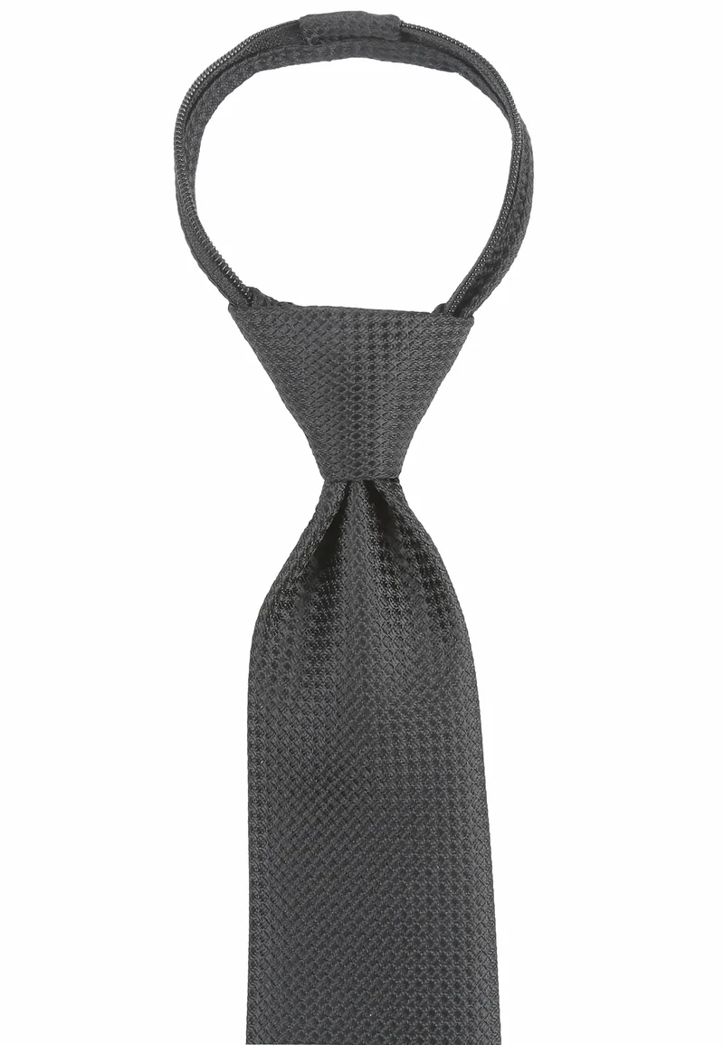 Zip Trauerkrawatte Schwarz - (7,0 - 7,5cm)