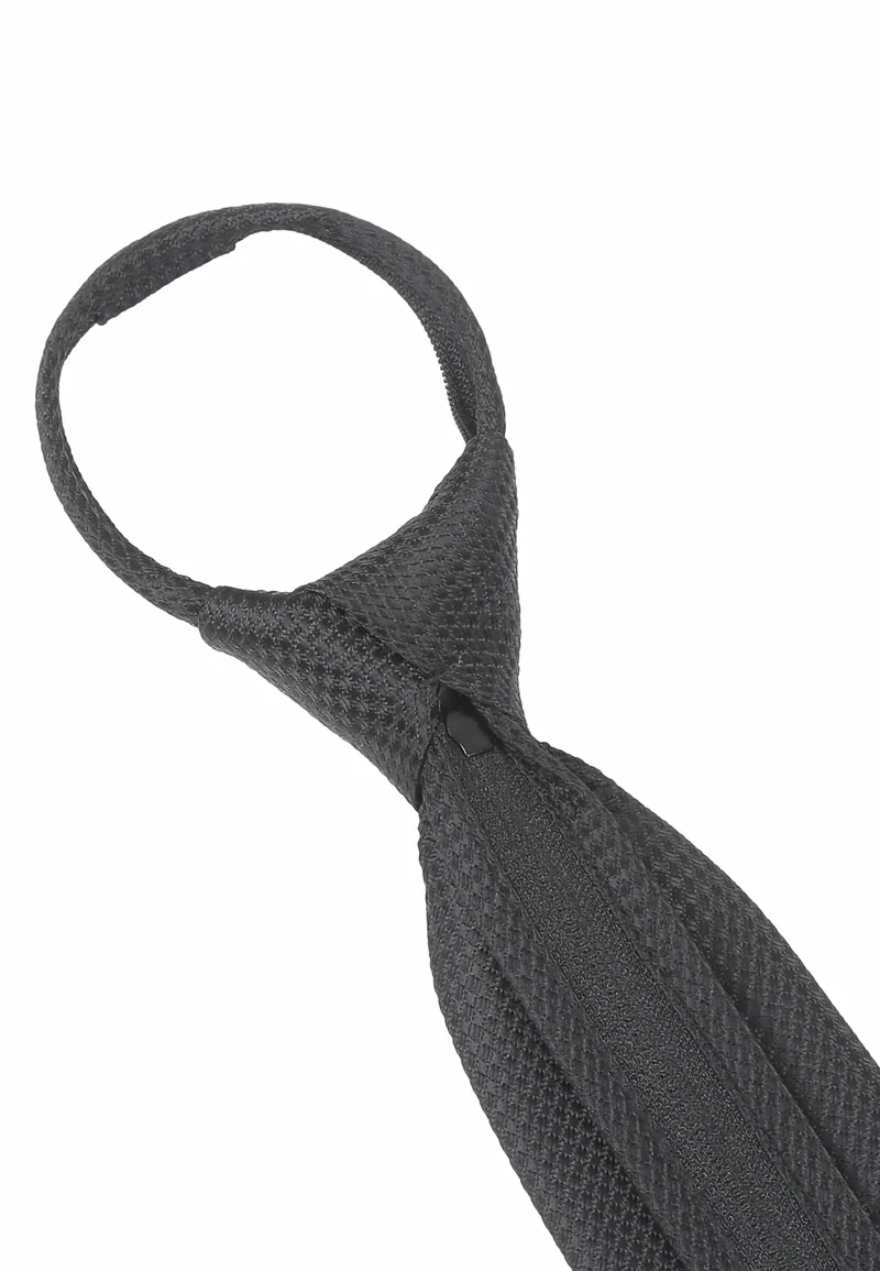 Zip Trauerkrawatte Schwarz - (7,0 - 7,5cm)