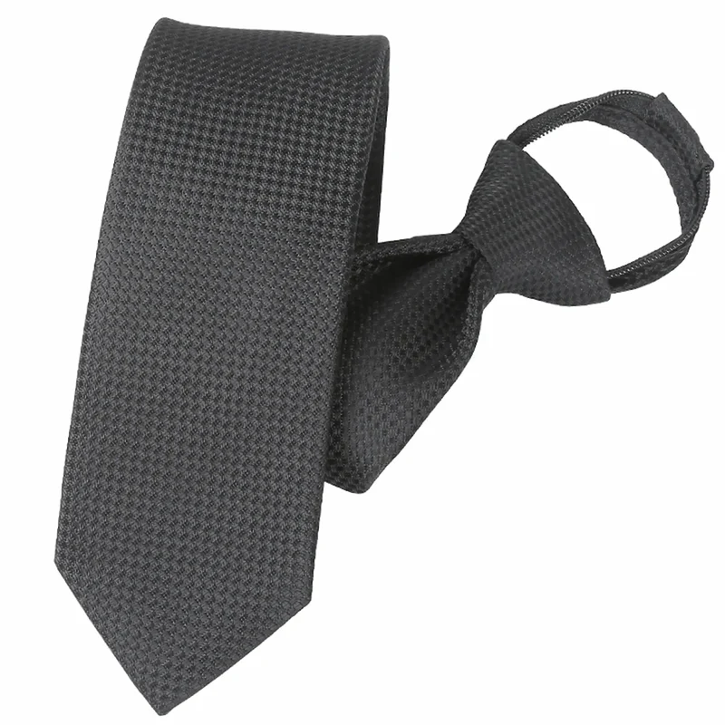 Zip Trauerkrawatte Schwarz - (7,0 - 7,5cm)