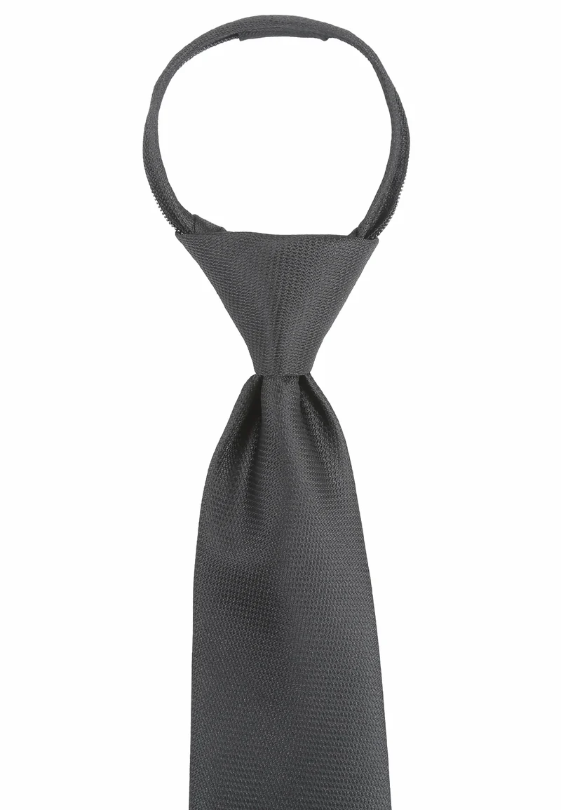 Zip Trauerkrawatte Schwarz - (7,0 - 7,5cm)