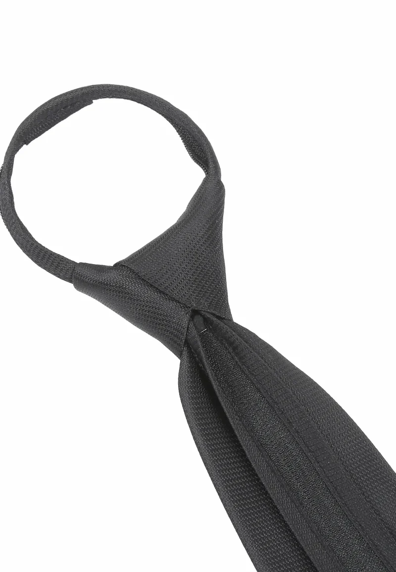 Zip Trauerkrawatte Schwarz - (7,0 - 7,5cm)