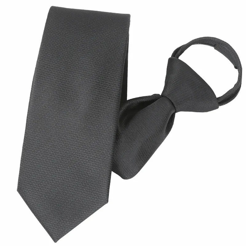 Zip Trauerkrawatte Schwarz - (7,0 - 7,5cm)