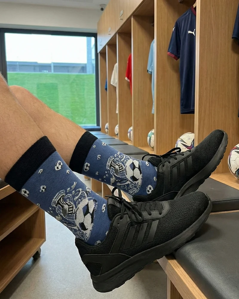 Football Blue Socks Classic Sport Series