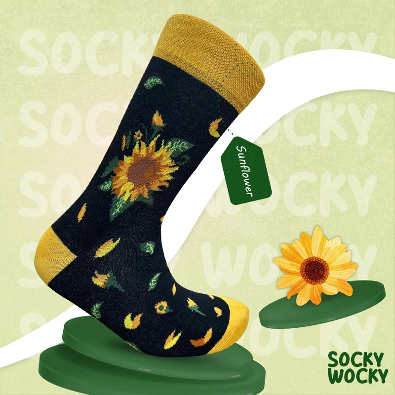 Sunflower Socks Floral Bright Series