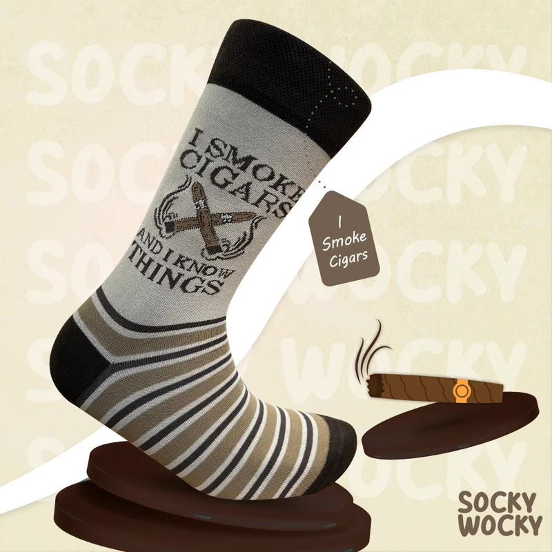 I Smoke Cigars Socks Bold Lifestyle Series