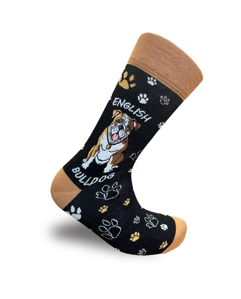 English Bulldog Socks Classic Dog Series