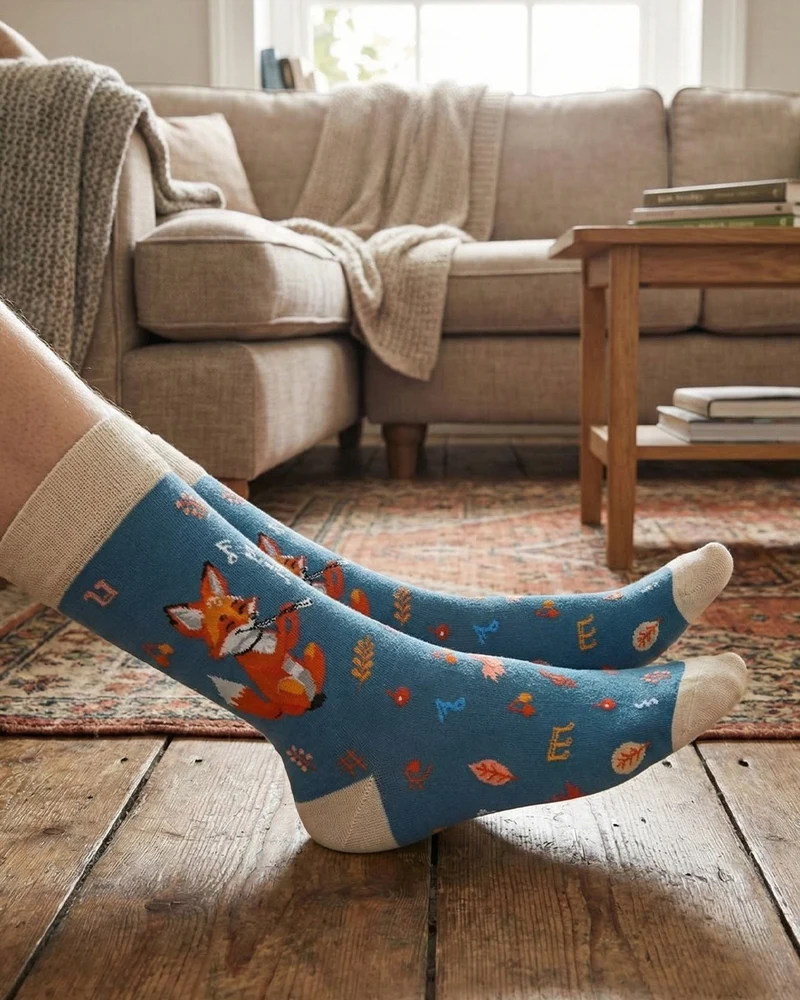 Fox Flute Socks Fantasy Animal Series