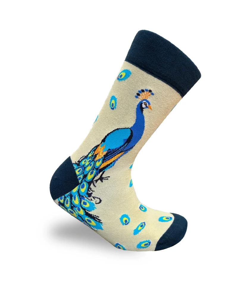 Peacock Socks Exotic Bird Series