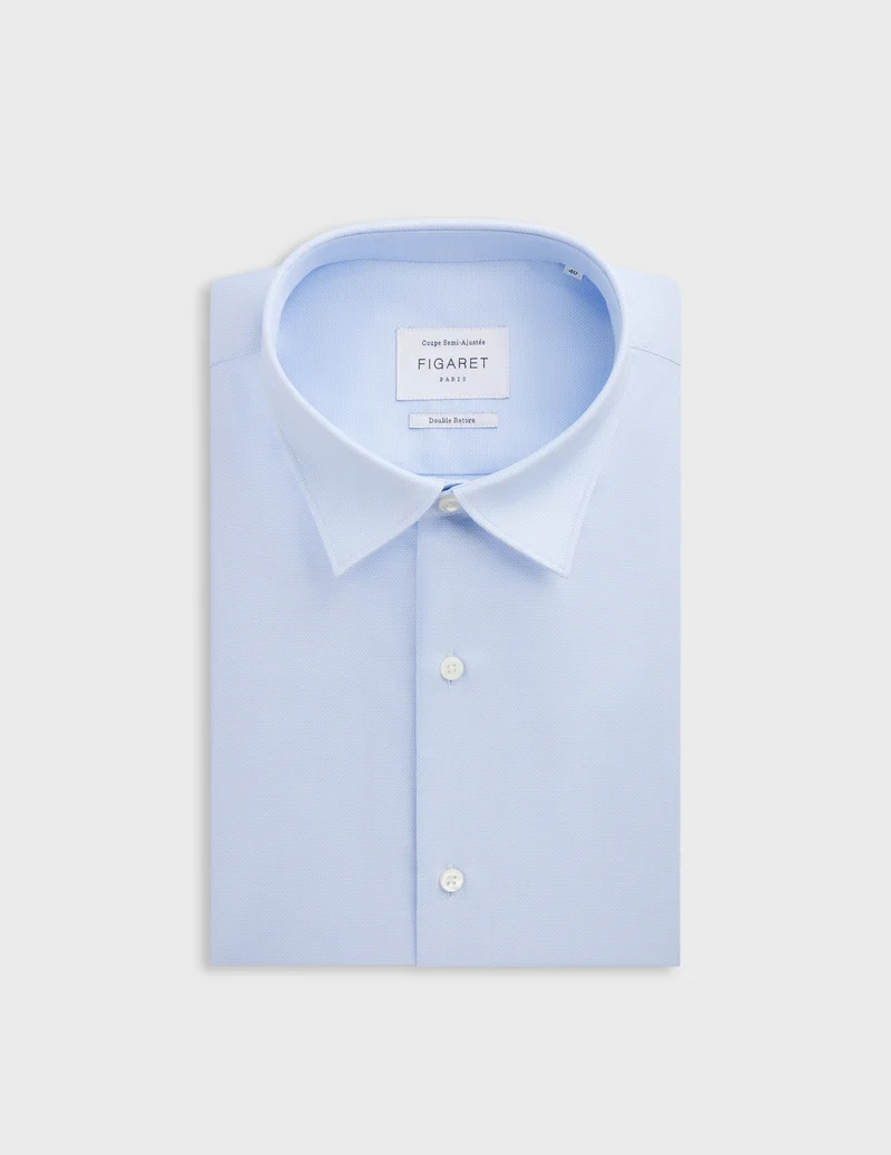 Chemise Semi-ajustée bleue