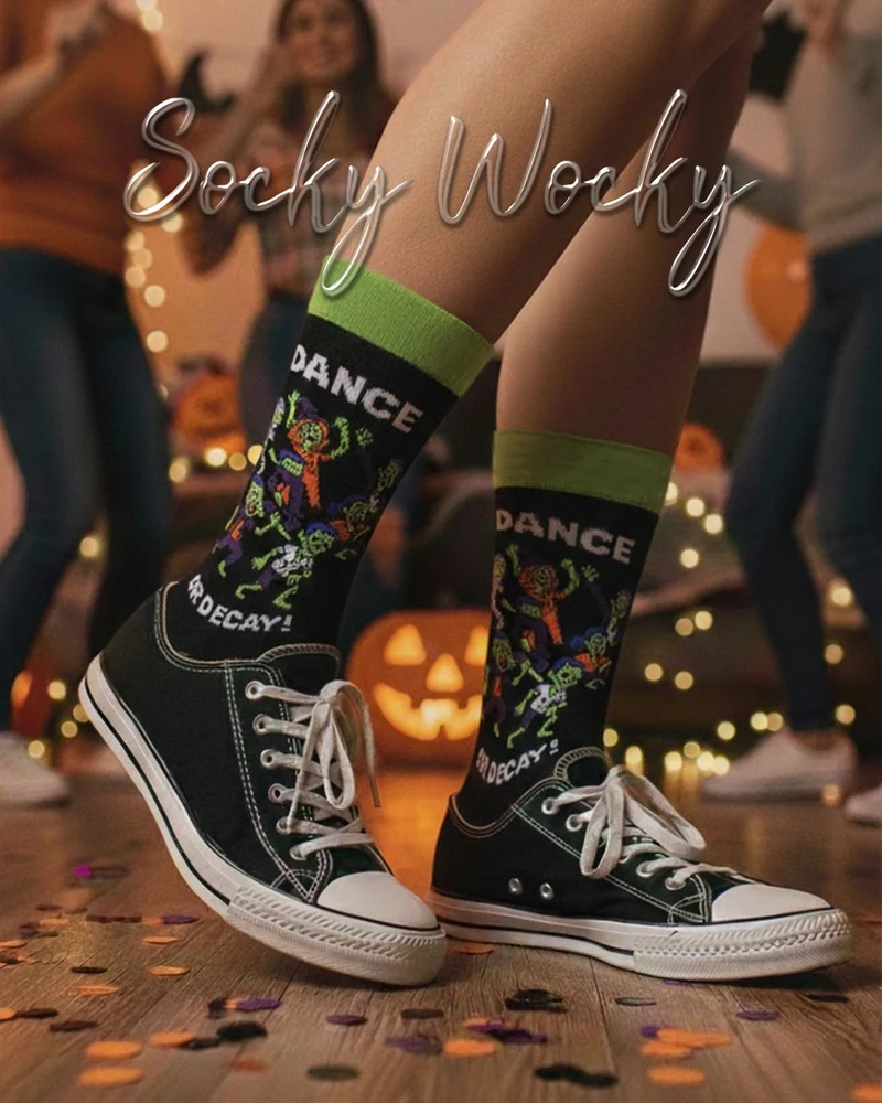 Dancing Zombies Socks Halloween Fun Edition