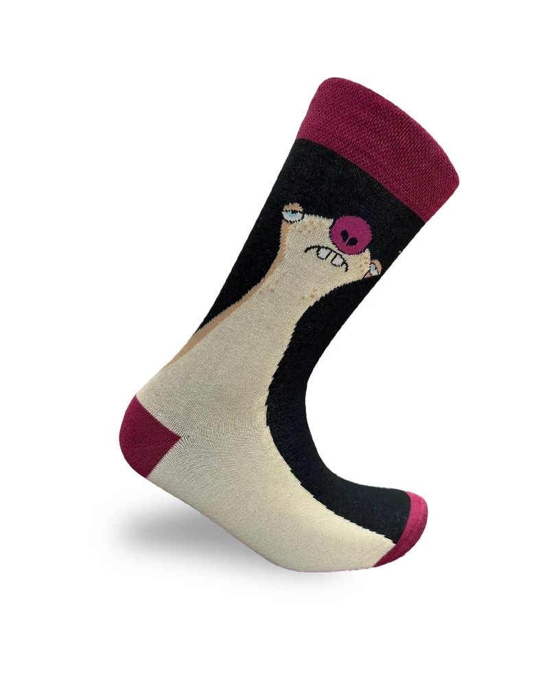 Merkeet Portre Socks Animal Portrait Edition