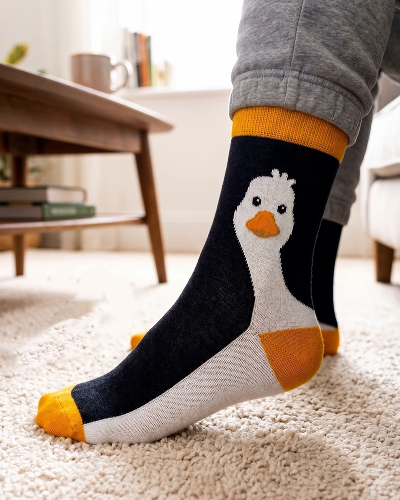 Duck Portre Socks Animal Portrait Series