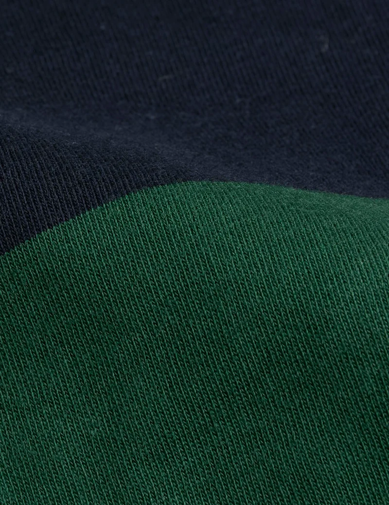 T-shirt Prosper en coton rayé marine et vert