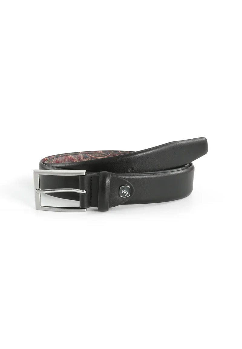 Ledergürtel Herren 3,5 cm – mit Paisley-Rückseite